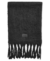 Dkny Women's Fluffy Solid Fringe-Trim Blanket Scarf