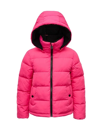 Michael Kors Toddler & Little Girls Puffer with Sherpa Collar