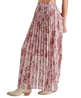 Steve Madden Women's Coppola Floral Pleated Maxi Skirt