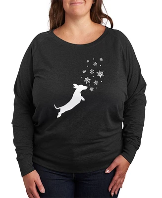 Hybrid Apparel Dachshund Snow Plus Graphic Pullover