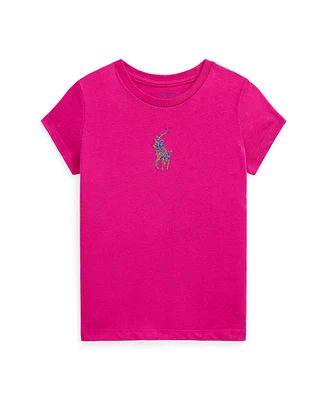 Polo Ralph Lauren Toddler and Little Girls Floral Big Pony Cotton Jersey Tee