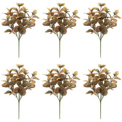 Slickblue Foliage Plant for Lush Home and Holiday Decor (Set of 6)