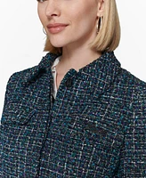 Karl Lagerfeld Paris Women's Tweed Topper Jacket