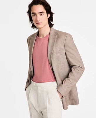 Calvin Klein Mens Slim Fit Tan Sport Coat