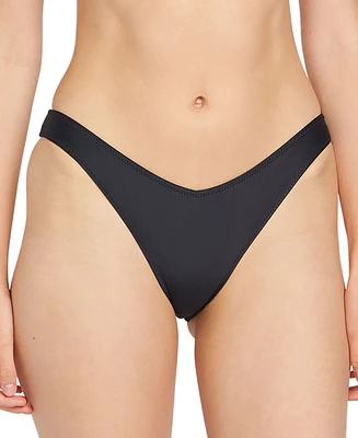 Volcom Juniors' Simply Solid V-Waist Bikini Bottoms