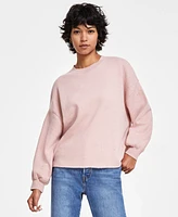 Levi's Women's Leo Crewneck Raw-Edge-Hem Sweater