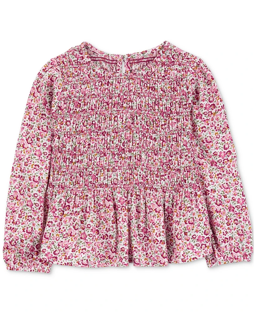 Carter's Toddler Girls Floral-Print Smocked Top