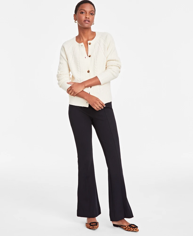 On 34th Women's Cable-Knit Button-Front Cardigan, Created for Macy's