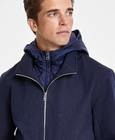 Michael Kors Men's Mixed-Media Full Zip Jacket