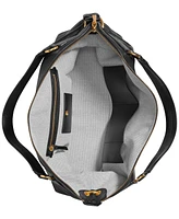 Donna Karan Glenwood Top Handle Leather Satchel with Tassel Detail