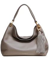 Donna Karan Glenwood Leather Shoulder with Tassel Detail