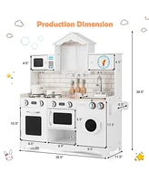 Sugift Wooden Kids Kitchen Pretend Play Toys with Washing Machine