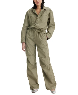 Levi's Women's Parachute Long-Sleeve Baggy Jumpsuit