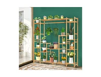 Slickblue 9-Tier Plant Stand with Hanging Rack The Ultimate Space-Saving Solution for Plant Lovers