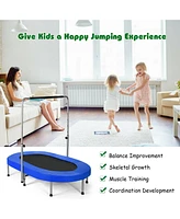 Slickblue 2-Person Foldable Mini Kids Fitness Rebounder Trampoline