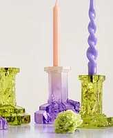 Kosta Boda Rocky Baroque Lilac Candlesticks