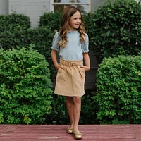 Hope & Henry Toddler Girls Corduroy Cinch Waist Pull-On Skirt