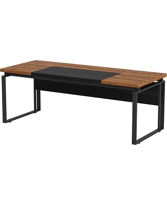 Tribesigns 63" Modern Conference Table with Splicing Board, 5FT Meeting Tables for Home Office, Business Training Seminar Stylish Meta