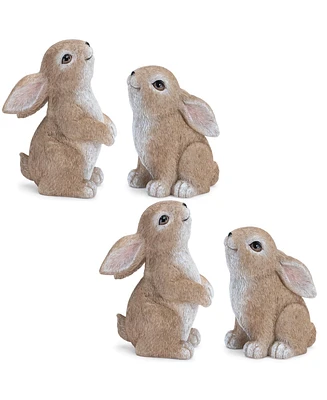 Slickblue Bunny Figurine Set of 4 Charming Decorative Accents for Any Space