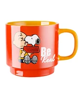 Peanuts 4 Pack 15 Oz Stackable Mugs with a Rack