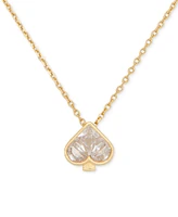 Kate Spade New York Gold-Tone Cubic Zirconia Mini Pendant Necklace, 16"+ 3" extender