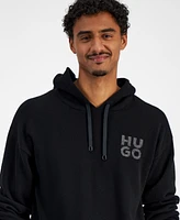 Hugo by Boss Men's San Henry-l Relaxed-Fit Hooded Logo Sweater