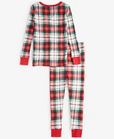 Holiday Lane Little & Big Kids Winterton Plaid Cotton Snug Fit Matching Family Pajamas Set, Created for Macy's