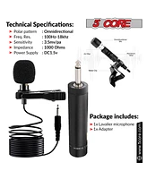 5 Core Lavalier Microphone Clip On Professional Grade 3.5mm Lapel Mic Omnidirectional Lav Mic - Cm-wrd 30