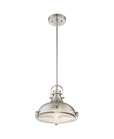 Possini Euro Design Verndale Brushed Nickel Mini Pendant Lighting Fixture 11 1/2" Wide Farmhouse Industrial Rustic Dome Shade for Dining Room Living H