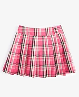 With Jules Big Girls Pleated Plaid Mini Skirt