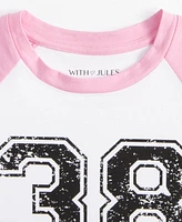 With Jules BBig Girls Raglan-Sleeve Graphic T-Shirt