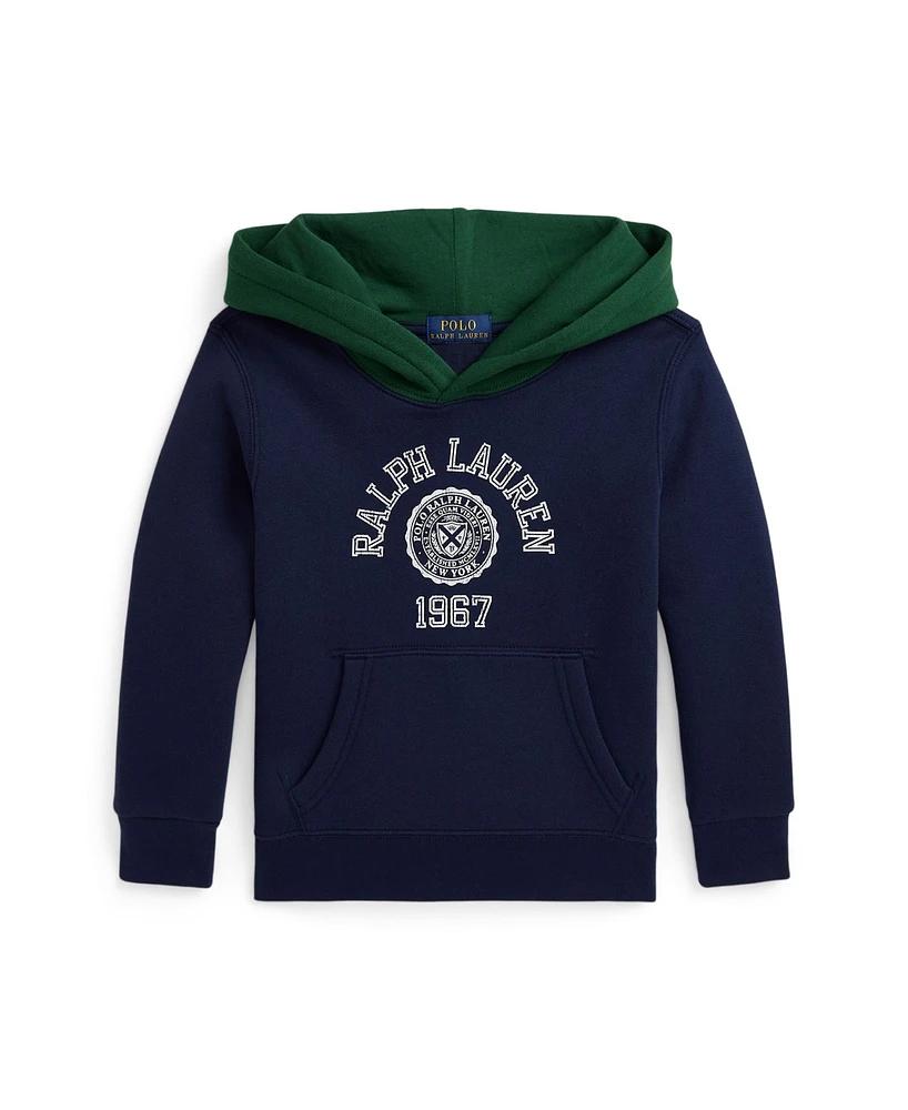 Polo Ralph Lauren Toddler and Little Boys Logo Color-Blocked Fleece Hoodie Sweatshirt