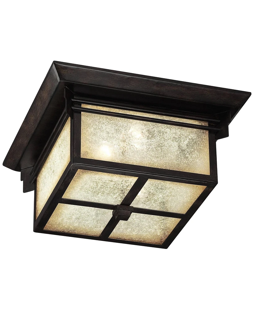 Hickory Point Mission Rustic Outdoor Ceiling Light Flush
