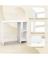 Skonyon Small Computer Desk with Storage and Adjustable Shelf