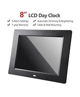 Yescom Lcd Day Clock Digital Calendar Alarm Large Display Dementia Home Office 2 Pack