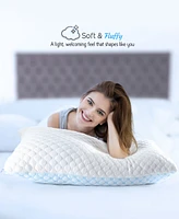 Clara Clark Memory Foam Gel Infused Reversible Cooling Pillow, Standard/Queen