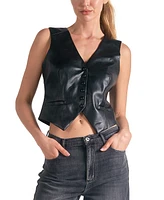 Elan Women's Faux-Leather Vest