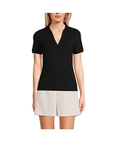 Lands' End Petite Wide Rib Polo Shirt