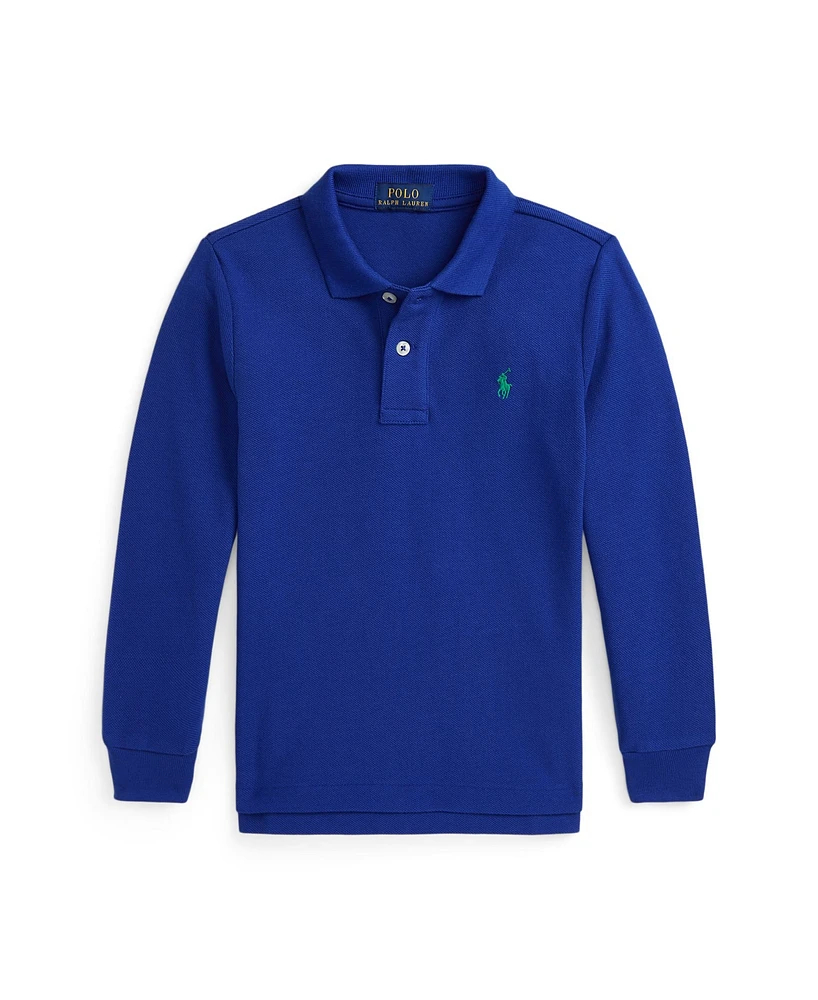 Polo Ralph Lauren Toddler and Little Boys Cotton Mesh Long-Sleeve Shirt