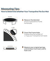 Yescom Trampoline Replacement Mat W/96V-Ring For 14" Trampoline Frame 8.5" Spring , Uv Resistant 8 Row Stitch Jumping Mat