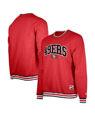 New Era Men's Scarlet San Francisco 49ers Big Tall Pullover Sweatshirt