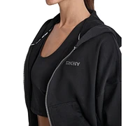 Dkny Sport Women's Studded Logo Hoodie