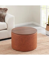 Parker Large Round Coffee Table Storage Ottoman