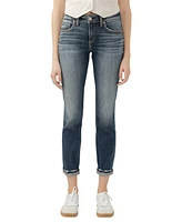 Silver Jeans Co. Women's Boyfriend Mid Rise Slim Leg Jeans