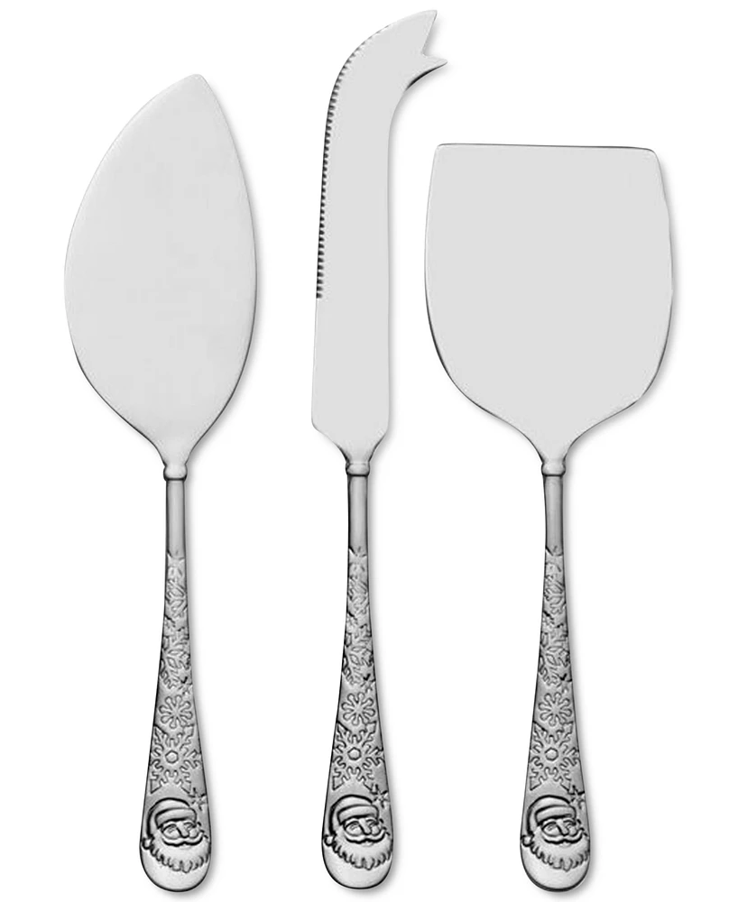 Towle 3 Piece Stainless Steel Santa Cheese Set