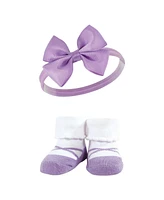 Hudson Baby Baby Girls Headband and Socks Giftset, Mermaid, One