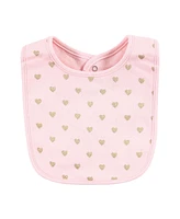 Hudson Baby Infant Girls Cotton Bibs, Dream Come True, One Size