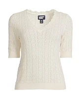 Lands' End Women's Heirloom Pointelle Sweater