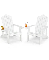 Skonyon Weather Resistant Hips Outdoor Adirondack Chair with Cup Holder