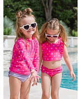 RuffleButts Toddler Girls UPF50+ Waterfall Tankini